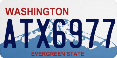 WA license plate ATX6977