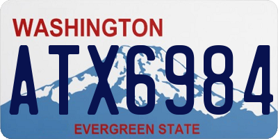 WA license plate ATX6984