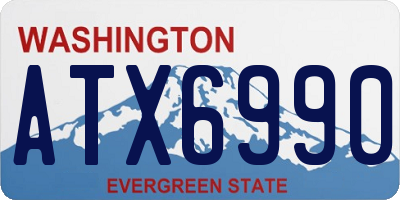 WA license plate ATX6990
