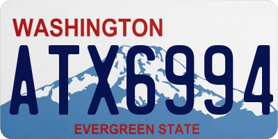 WA license plate ATX6994