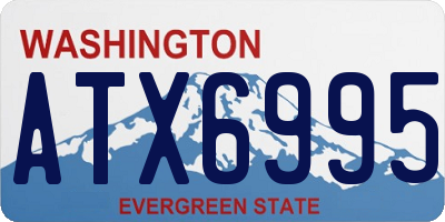 WA license plate ATX6995