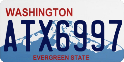 WA license plate ATX6997