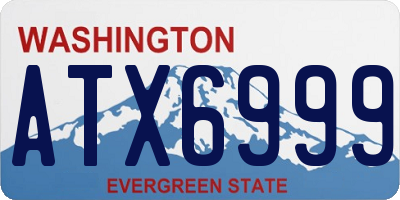 WA license plate ATX6999
