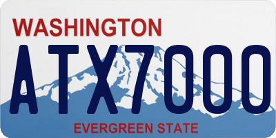 WA license plate ATX7000