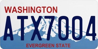WA license plate ATX7004