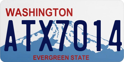 WA license plate ATX7014