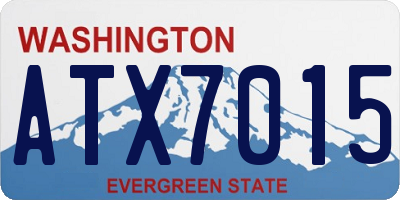 WA license plate ATX7015