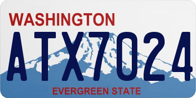 WA license plate ATX7024