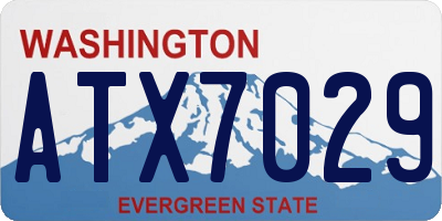 WA license plate ATX7029