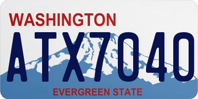 WA license plate ATX7040
