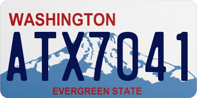 WA license plate ATX7041