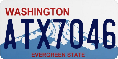WA license plate ATX7046