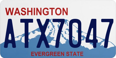 WA license plate ATX7047