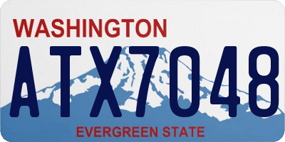 WA license plate ATX7048