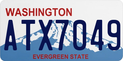 WA license plate ATX7049