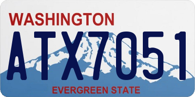WA license plate ATX7051