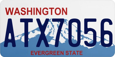 WA license plate ATX7056