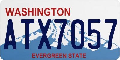 WA license plate ATX7057