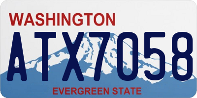WA license plate ATX7058