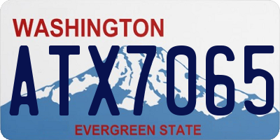 WA license plate ATX7065