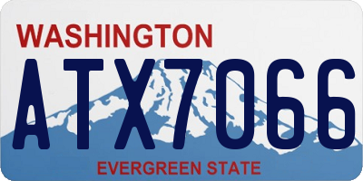 WA license plate ATX7066