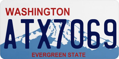 WA license plate ATX7069