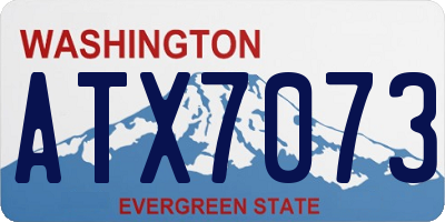WA license plate ATX7073