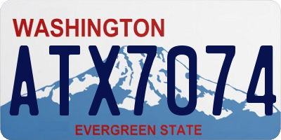 WA license plate ATX7074