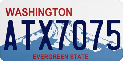 WA license plate ATX7075