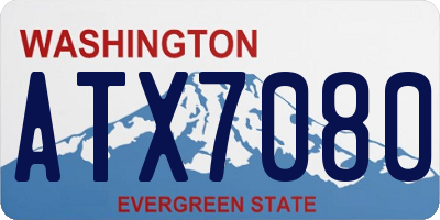 WA license plate ATX7080