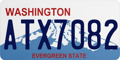 WA license plate ATX7082