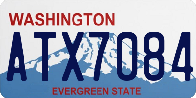 WA license plate ATX7084