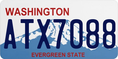 WA license plate ATX7088