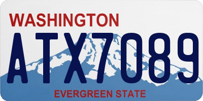 WA license plate ATX7089