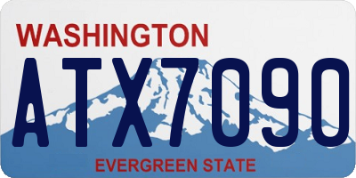 WA license plate ATX7090