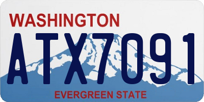 WA license plate ATX7091