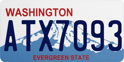 WA license plate ATX7093