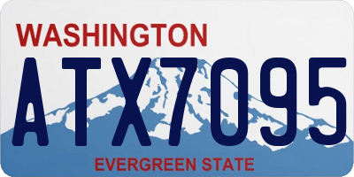 WA license plate ATX7095