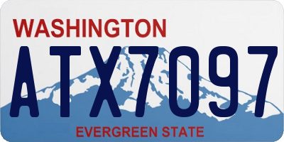 WA license plate ATX7097