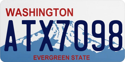 WA license plate ATX7098