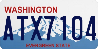 WA license plate ATX7104