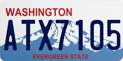 WA license plate ATX7105
