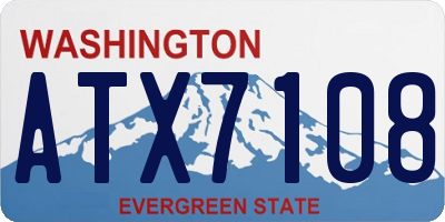 WA license plate ATX7108
