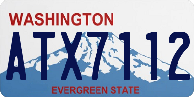 WA license plate ATX7112