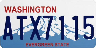 WA license plate ATX7115