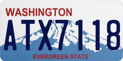 WA license plate ATX7118