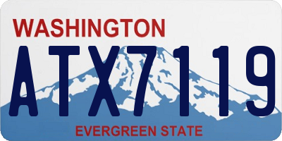 WA license plate ATX7119
