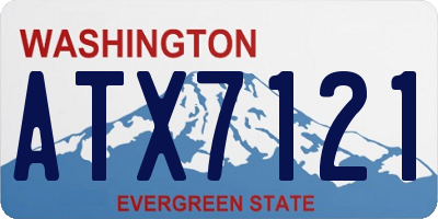 WA license plate ATX7121