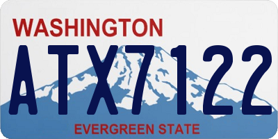 WA license plate ATX7122
