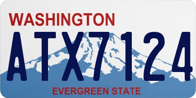 WA license plate ATX7124